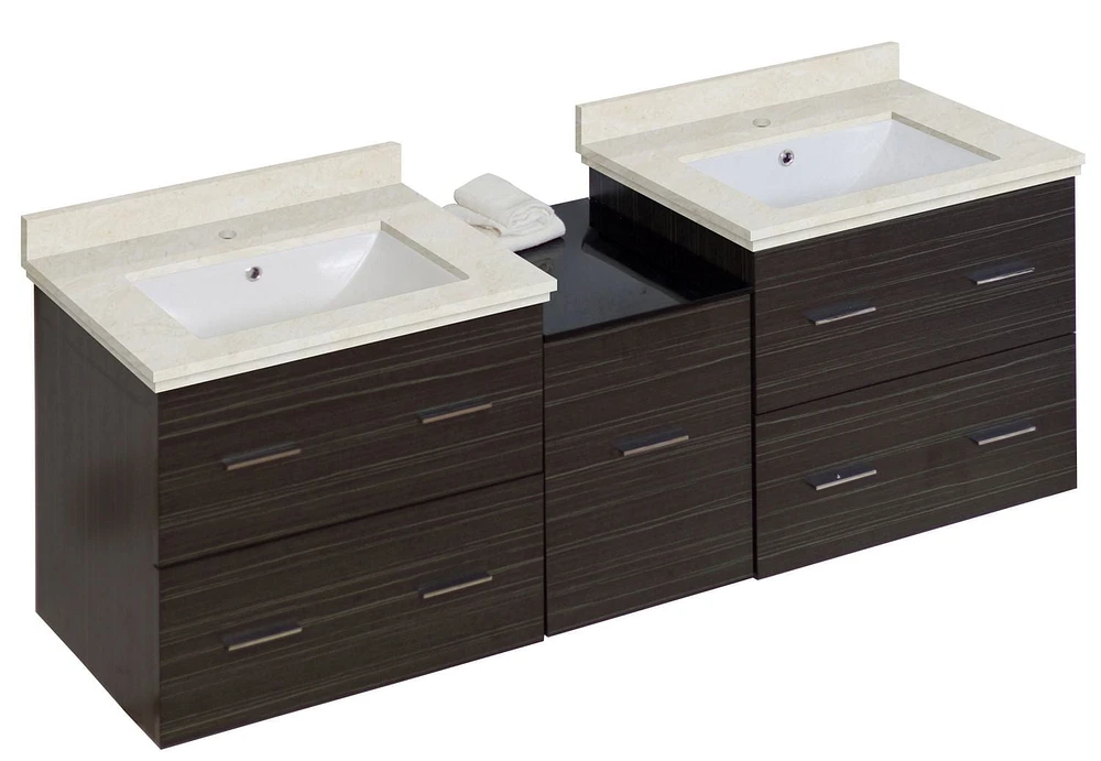 Imaginations Américaines 61,5 pouces W Vanity Set Gris