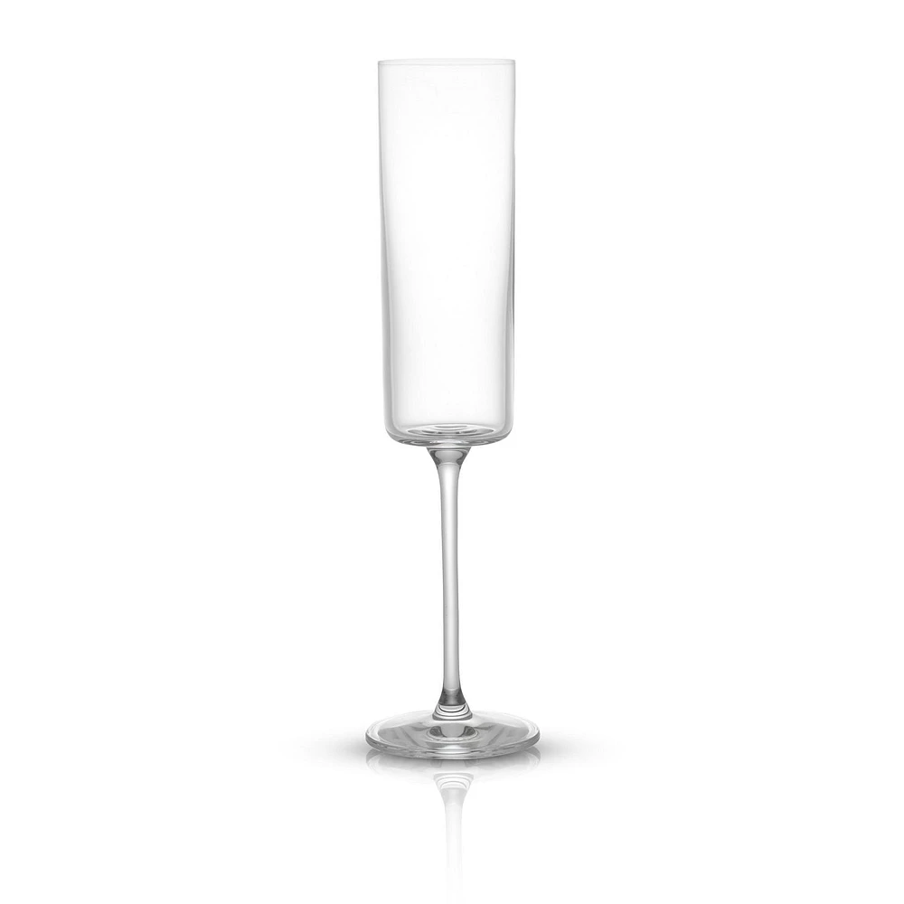 Claire Cyrstal Cylinder Champagne Glasses - 5.7 oz - Set of 2