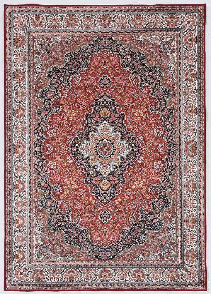 Tapis Emerald Myer ivoire & or de 6 pi 7 po x 9 pi 7 po