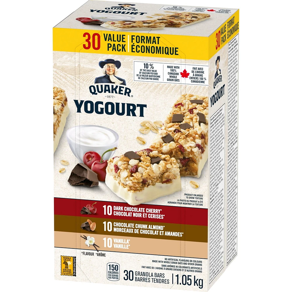 Quaker Yogourt Granola Bars, 30 ct, Value Pack, 1.05 kg