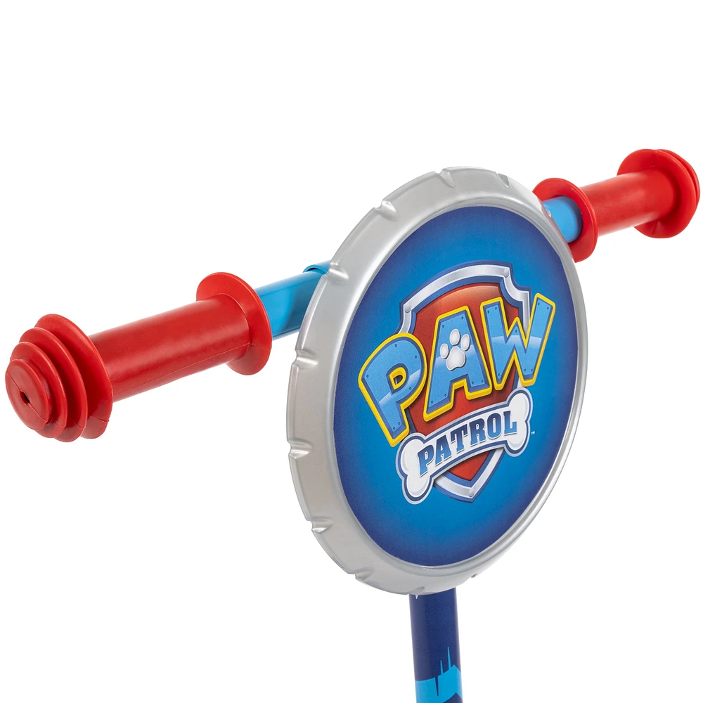 Trottinette Préscolaire a 3-roues la Pat' Patrouille de Huffy avec lumières LED, Bleu