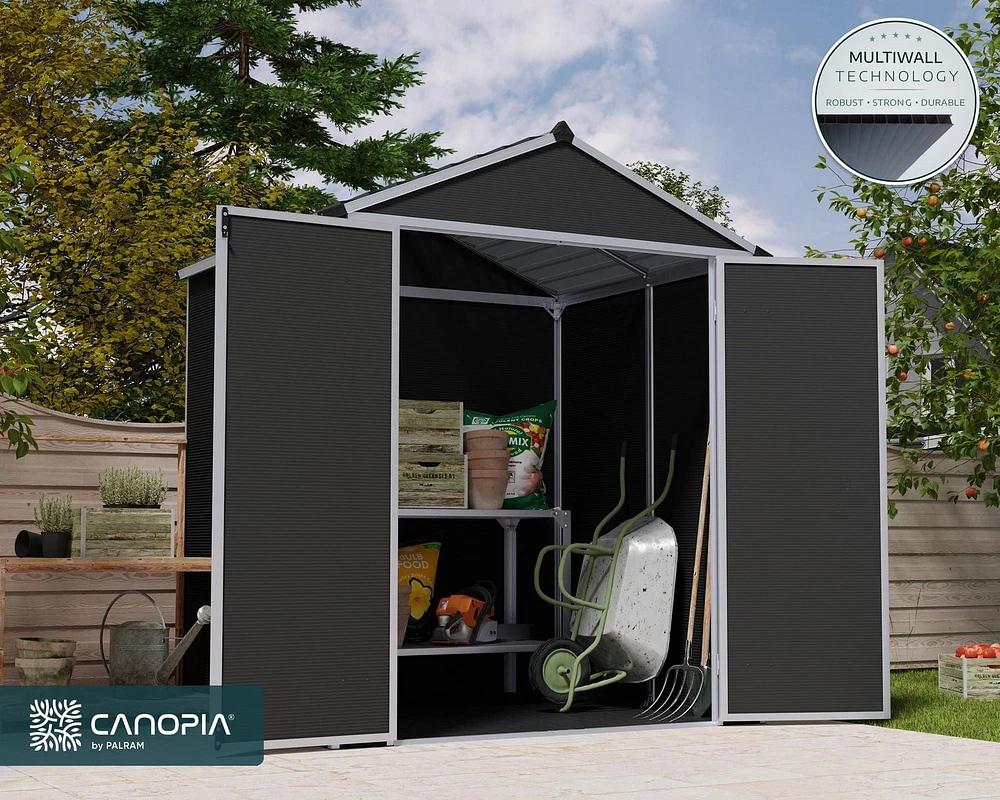 Rubicon 6 ft. x ft. Dark Garden Storage Shed