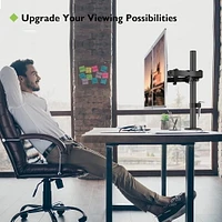 Techly Support de bureau à double moniteur à mouvement complet de 13" à 27" Inclinaison +/-90° Capacité de charge jusqu'à 10 kg x 2 VESA jusqu'à 100x100 mm, Noir