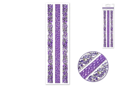 Crushed Amethyst Gem Borders x3