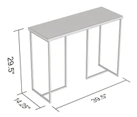 Safdie & Co. Table Console 39L Marbre Metal Or