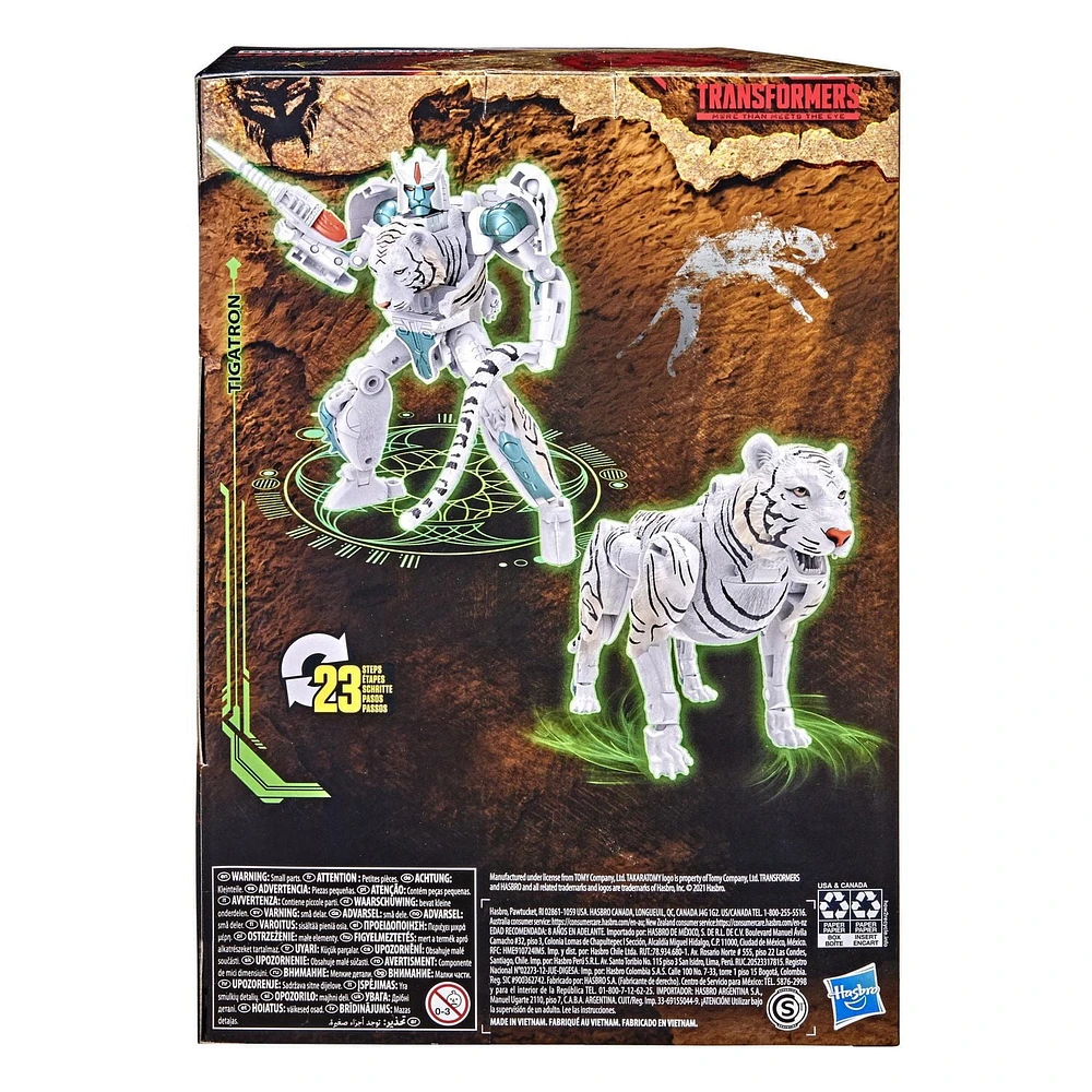 Transformers Generations War for Cybertron : Kingdom, figurine WFC-K35 Tigatron de 17,5 cm, classe Voyageur, pour enfants, à partir de 8 ans