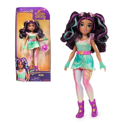 Unicorn Academy, Poupée Ava avec cheveux méchés, 7 accessoires et un accessoire de coiffure, 24 cm, poupées et licornes pour filles à partir de 4 ans