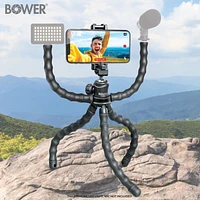 Bower 14- inch Grappling Vlogging Flexible Tripod with Ball Head for Content Creation; Black, ACCESSORY