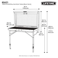 Table de travail murale de Lifetime