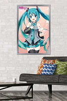Hatsune Miku - Music Note Wall Poster with Push Pins