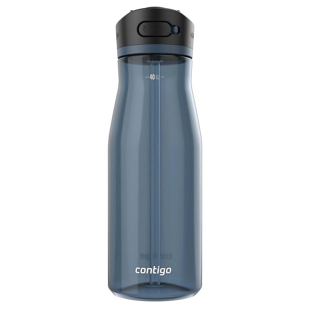 Contigo Ashland 2.0 Leak-Proof Water Bottle with Straw and Carry Handle, BPA-Free, Dishwasher Safe, Blueberry, 40 oz (1.8 l)