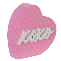 Valentine's day Pink XOXO Wood Heart Décor
