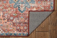 Tapis d'appoint lavable Carter 3 pi x 5 pi rouille et ivoire