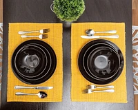Set de 4 sets de table en coton classiques décontractés Fabstyles, lavables en machine, parfaits pour la cuisine et la table à manger ou les tables d'extérieur