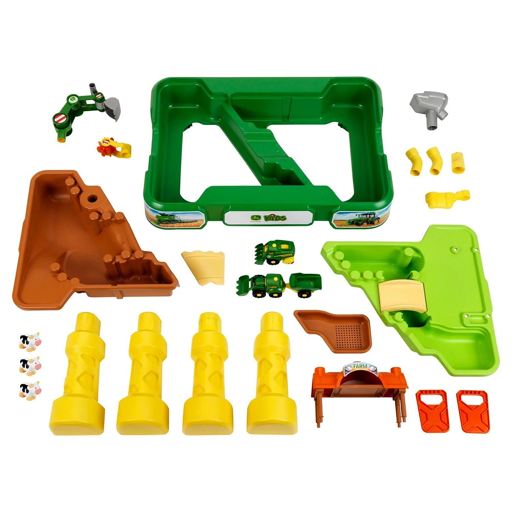 Theo Klein John Deere : Table de jeu pour enfants 2 en 1 avec ferme et table à eau
