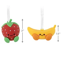 Décorations Hallmark de Noël (Better Together », Fraise et Banane, magnétiques), ensemble de 2