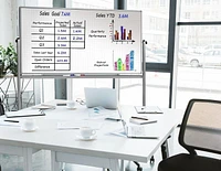 Luxor Tableau Blanc Magnétique Mobile 72" x 40"
