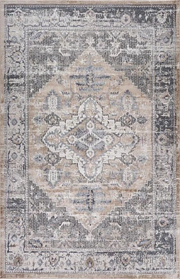 Tapis d'interieur vintage Atlas Rug Branch, marron gris, oriental - Salon, chambre, salle a manger et cuisine<br>