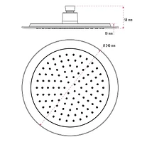 Ensemble de douche thermostatique d'akuaplus(MD) avec Déviateur 4 voies, 2 pommeaux de douche de 9.5 po ou simultanément avec arrêt, fini noir mat