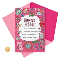 Hallmark Birthday Card for Girls (Doodle Stickers)