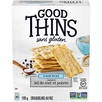 Good Thins, Sea Salt & Pepper, Gluten Free Rice Crackers, 100 g