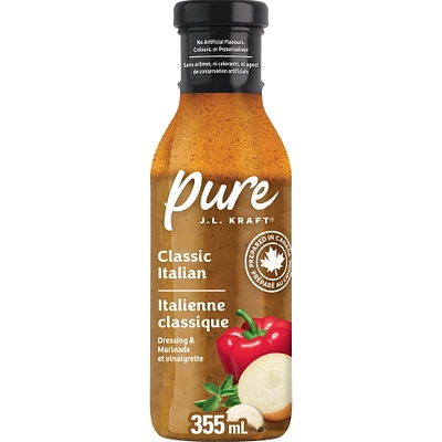 Pure J.L. KRAFT Classic Italian Dressing & Marinade, 355 mL Bottle