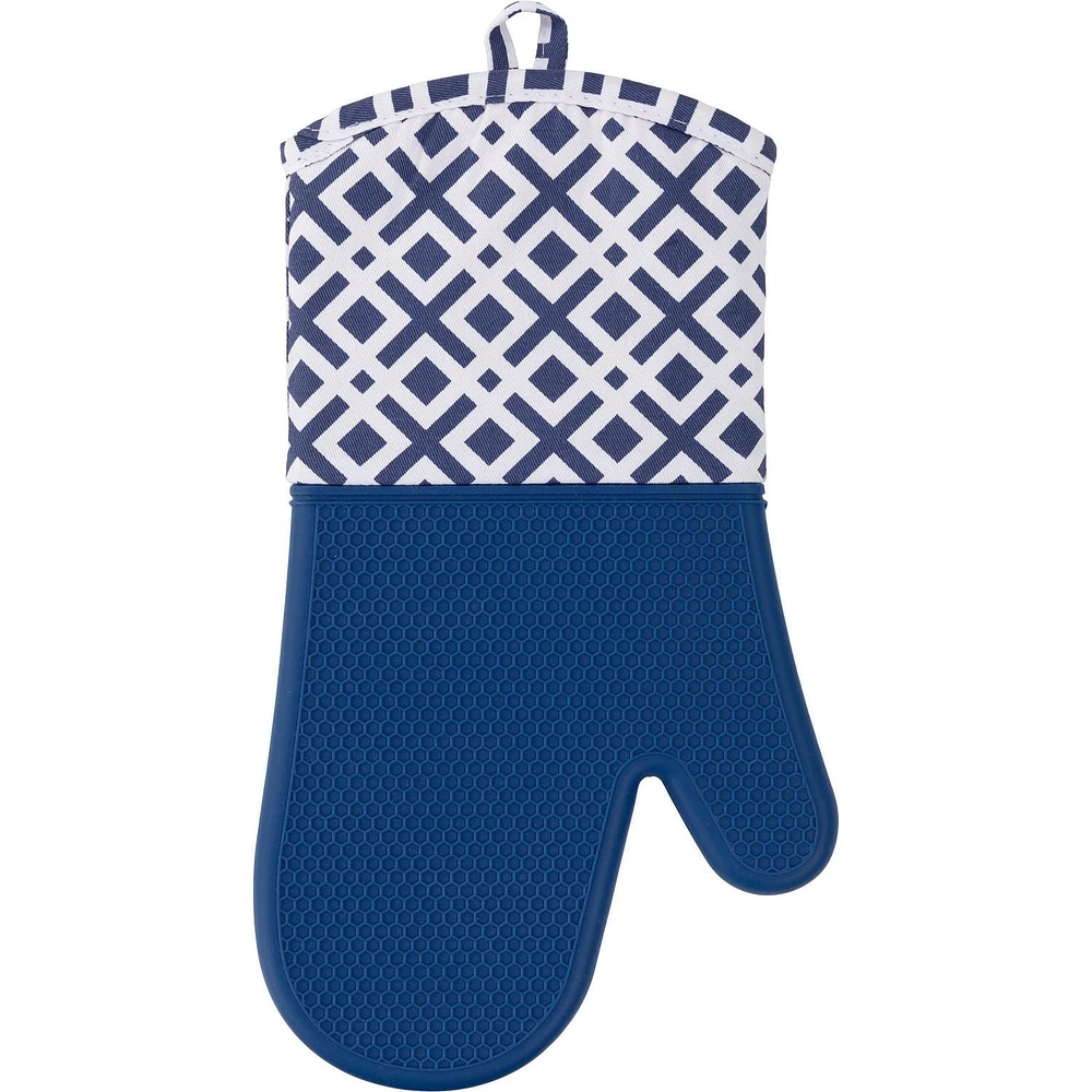Gant de cuisine avec silicone Hometrends 18 x 33 cm, revers en coton, paume en silicone