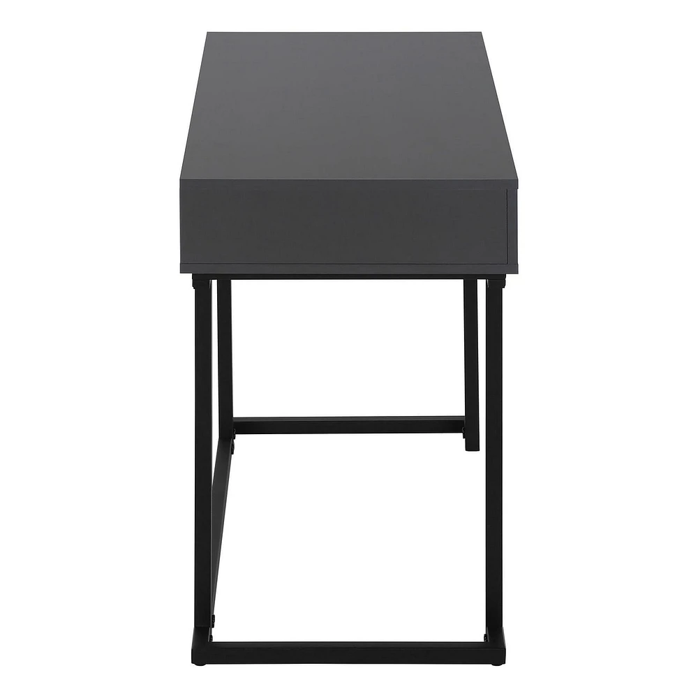 Monarch Specialties Computer Desk, Home Office, Laptop, Storage Drawers, 42"l, Work, Metal, Laminate, Grey, Black, Contemporary, Modern