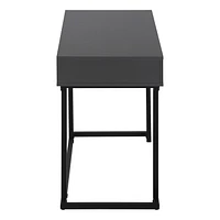 Monarch Specialties Computer Desk, Home Office, Laptop, Storage Drawers, 42"l, Work, Metal, Laminate, Grey, Black, Contemporary, Modern