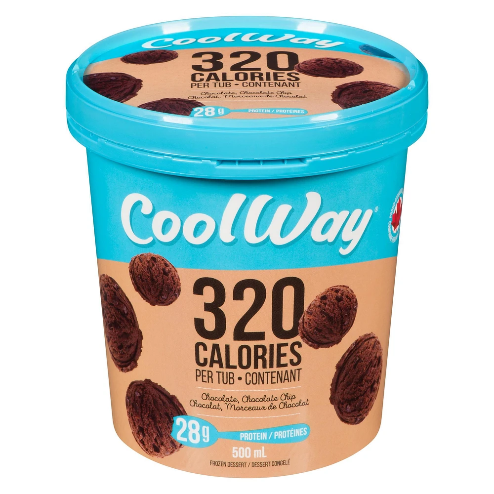 CoolWay Chocolate Chocolate Chip Frozen Dessert with 320 Calories