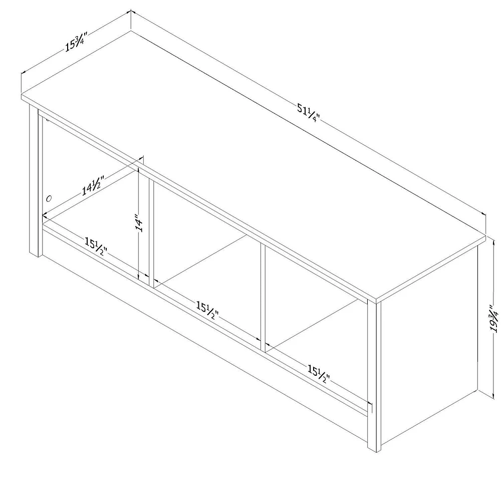 Banc avec rangement de la collection Fernley South Shore