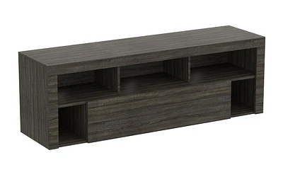 Safdie & Co. Meuble Tv 59L Gris Foncé 1 Tirroir 5 Étagères