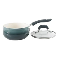 Oster Corbett 8 Piece Aluminum Cookware Set, Gradient Grey with Soft Touch Bakelite Handle