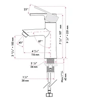 Le Robinet de Lavabo Mono trou rond d'akuaplus®