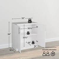 Armoire de base Prepac Elite avec comptoir en mélamine