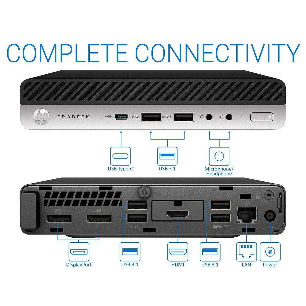 Refurbished HP ProDesk 600G5 mini Intel Core i5-9500T Desktop