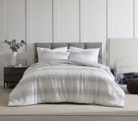 Hometrends 3 Piece Comforter Set – Dante Stripe, Waffle, Texture, Available in Double/Queen,King