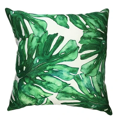 Homeport Coussin d'Extérieur Décoratif Monsteria Blanc