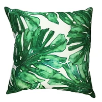 Homeport Coussin d'Extérieur Décoratif Monsteria Blanc