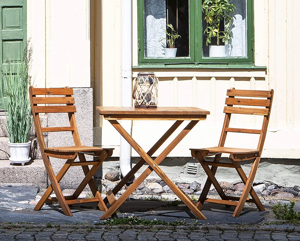 Table de bistrot pliante en acacia Sydne