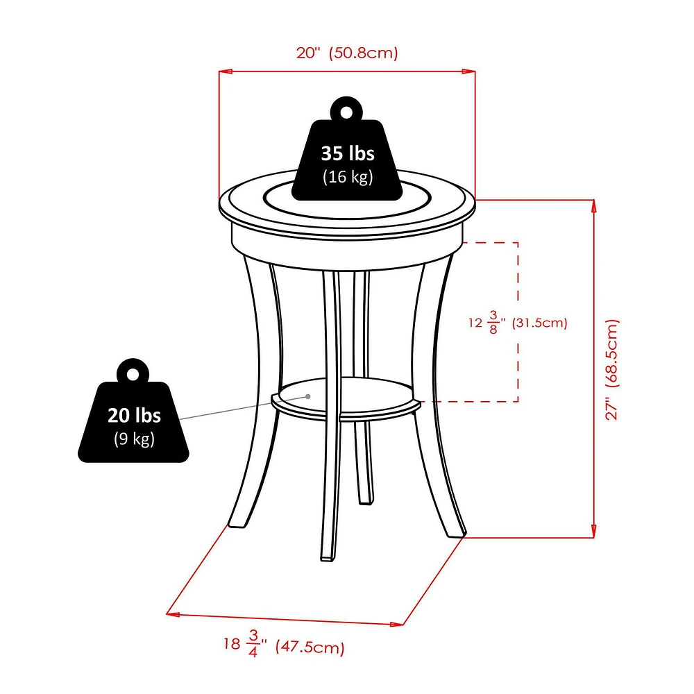 Table d'appoint Cassie - 40019