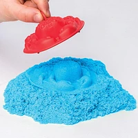 Kinetic Sand, Sandbox Playset with 1lb of Blue Kinetic Sand and 3 Molds, for Ages 3 and Up