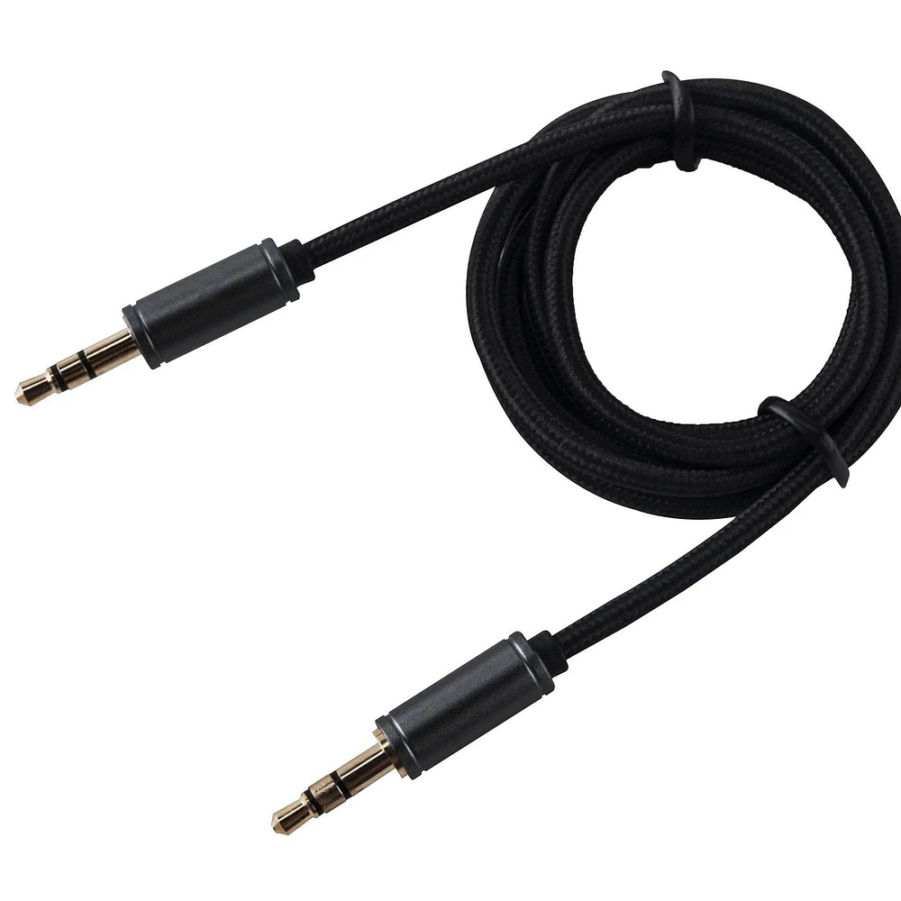 onn. 3 FT./0.9 m 3.5 mm AUX Cable, Durable, Braided