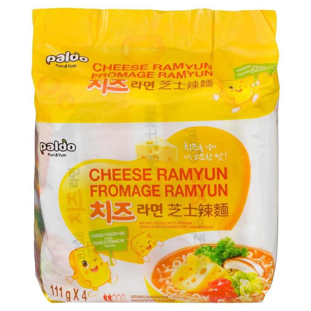 Paldo Cheese Ramyun Noodle, 111g x 4