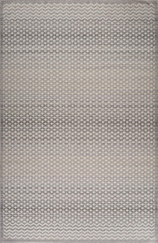 Rug Branch Jules Moroccan Indoor Area Rug, Grey Beige, Geometric - Living Room, Bedroom, Dining Room, and Kitchen