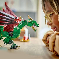 LEGO Creator 3 in 1 Medieval Dragon Toy - Building Toy with 3 Build Options, Dragon, Sea Serpent, or Phoenix - Fantasy Set for Kids, Boys and Girls, Ages 9+ - Gift Idea for Birthdays - 31161