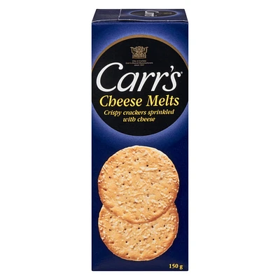 Carr's Cheese Melts, Carr's Cheese Melts. Crispy crackers sprinkled with cheese.