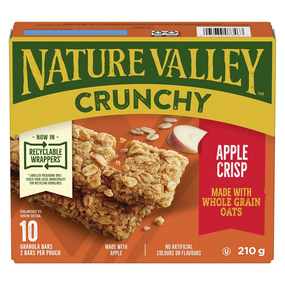 Nature Valley Crunchy Apple Crisp Granola Bars 42 g, 5 ct, 10 barres, 210 g