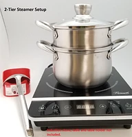 Sunwealth 20cm 2-tier Steamer in 304 Stainless Steel