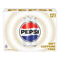 Pepsi Diet Caffeine Free Cola 12 x 355 mL, Cans, 12x355mL